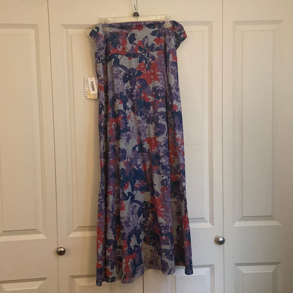 3xl Grey, pink and purple maxi skirt